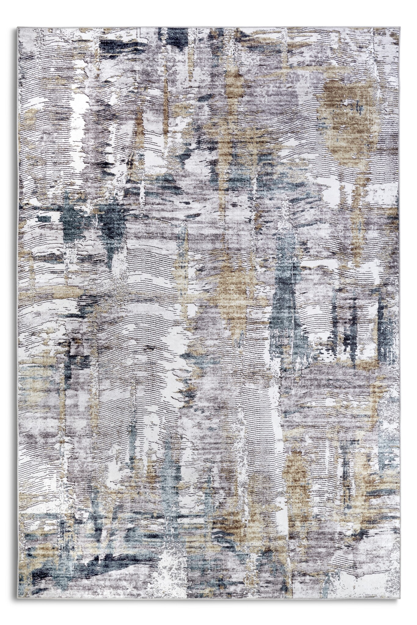 Elle Decoration Saveh Laagpolig Vloerkleed  Goud