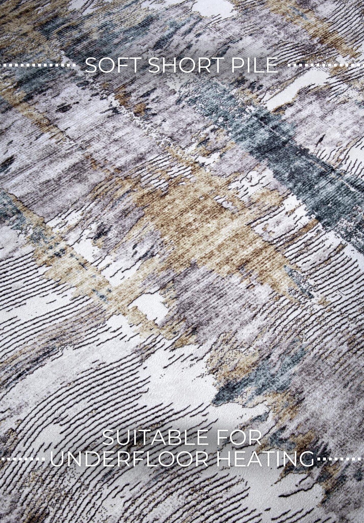 Elle Decoration Saveh Laagpolig Vloerkleed  Goud