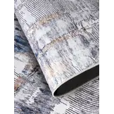 Elle Decoration Saveh Laagpolig Vloerkleed Blauw Beige