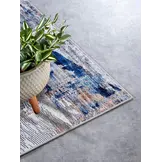 Elle Decoration Saveh Laagpolig Vloerkleed Blauw Beige