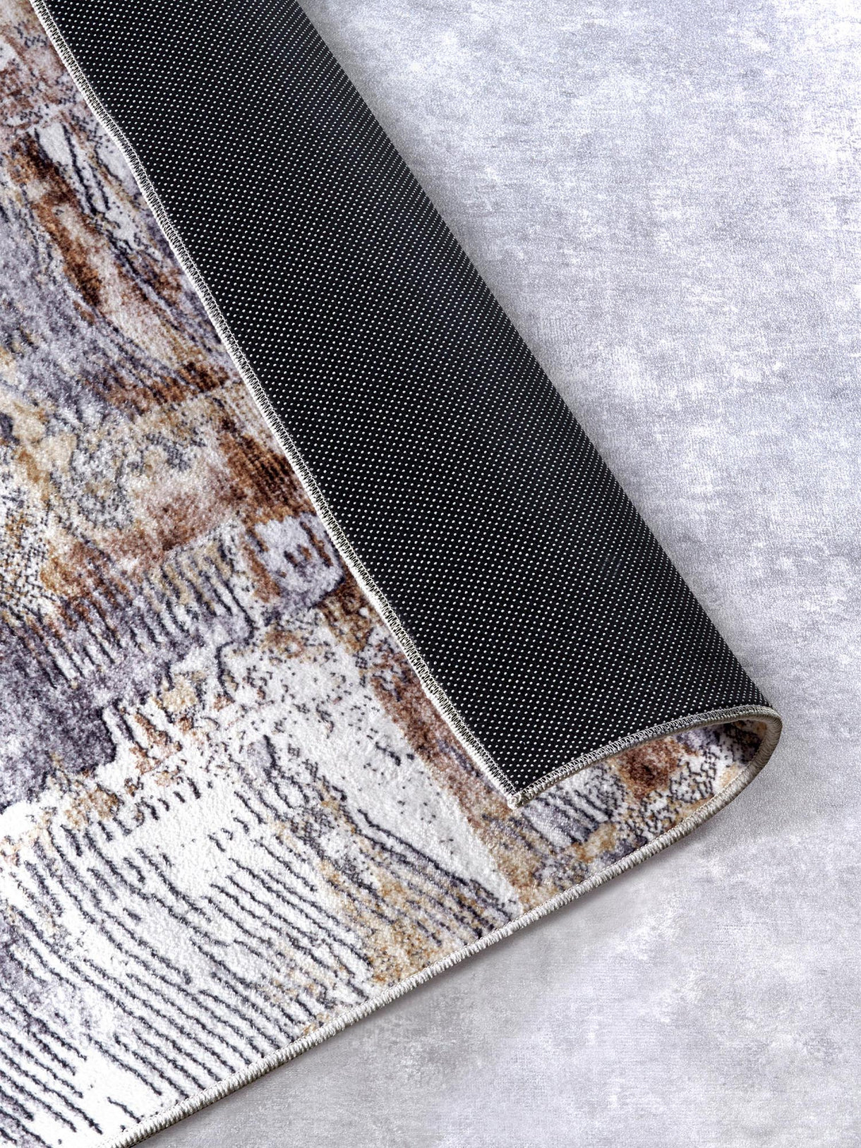 Elle Decoration Saveh Laagpolig Vloerkleed Koper Goud