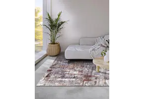 Elle Decoration Saveh Laagpolig Vloerkleed Koper Goud