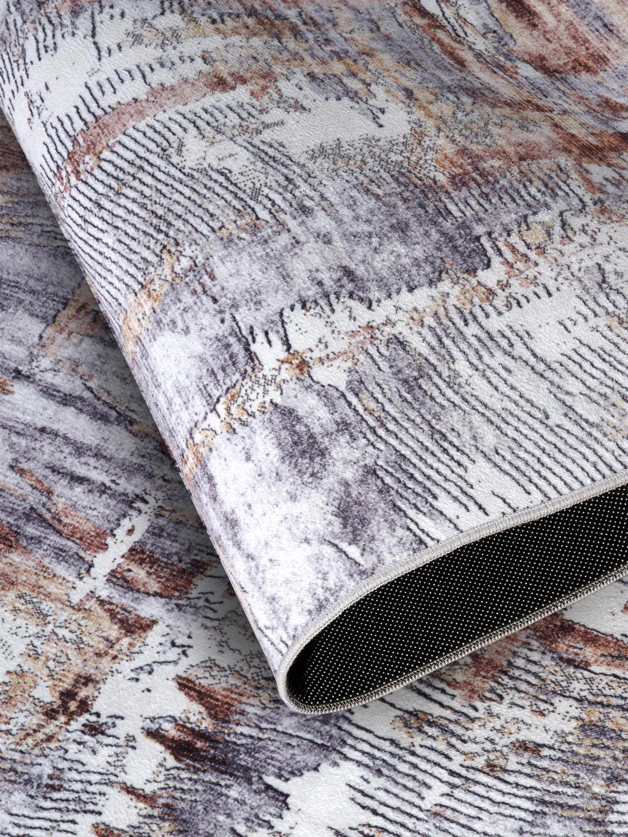 Elle Decoration Saveh Laagpolig Vloerkleed Koper Goud