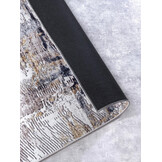 Elle Decoration Saveh Laagpolig Vloerkleed Antraciet Goud