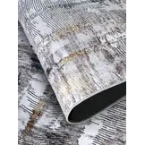 Elle Decoration Saveh Laagpolig Vloerkleed Antraciet Goud