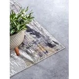 Elle Decoration Saveh Laagpolig Vloerkleed Antraciet Goud