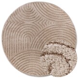 Elle Decoration New York Japandi Rond Vloerkleed Beige