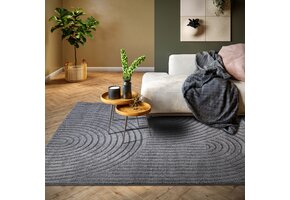 Elle Decoration New York Japandi Vloerkleed Antraciet