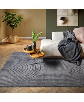 Elle Decoration New York Japandi Vloerkleed Antraciet