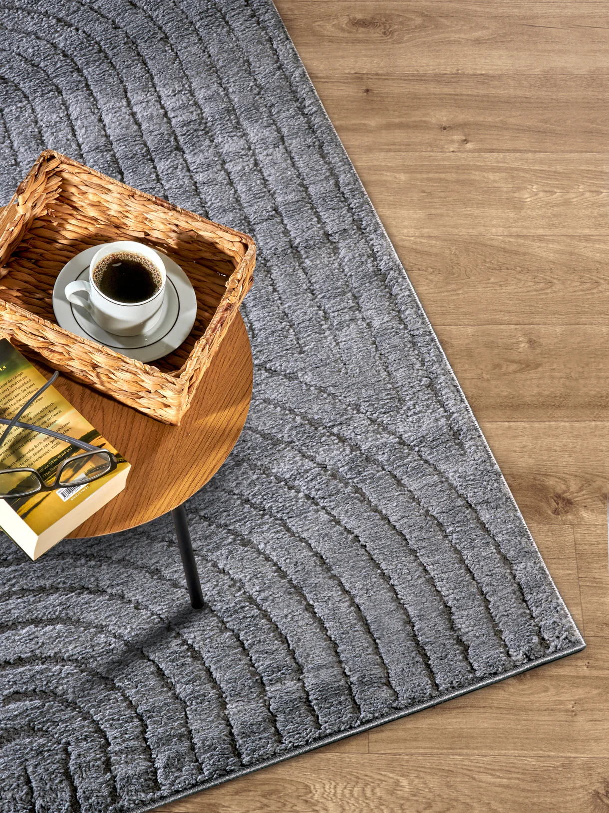 Elle Decoration New York Japandi Vloerkleed Antraciet