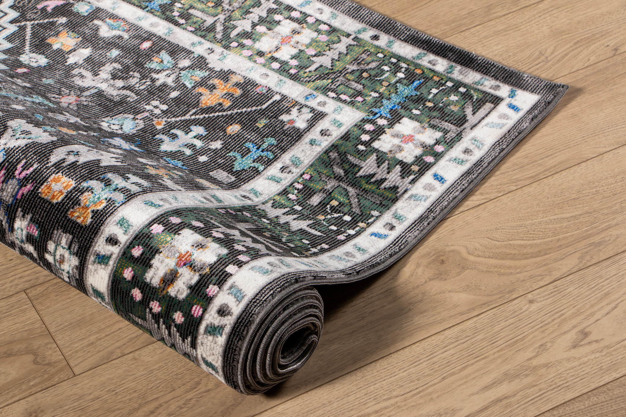 Picasso Paloma Vintage Vloerkleed - Multi / Groen - Laagpolig