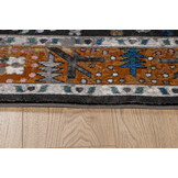 Picasso Paloma Rond Vintage Vloerkleed - Multi / Geel - Laagpolig