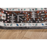 Picasso Paloma Rond Vintage Vloerkleed - Terra / Oranje - Laagpolig