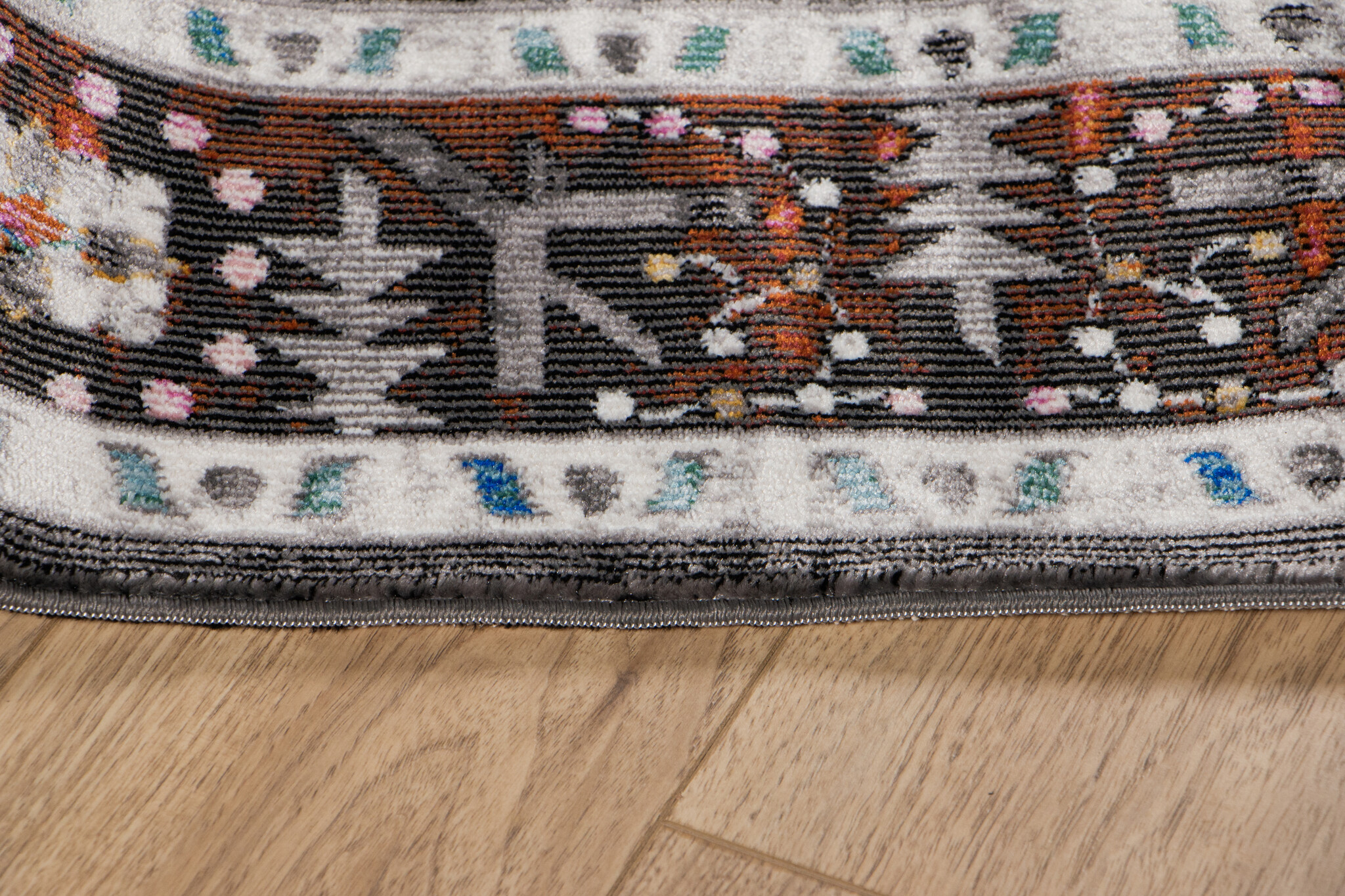 Picasso Paloma Rond Vintage Vloerkleed - Terra / Oranje - Laagpolig