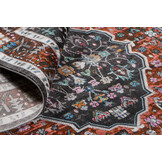 Picasso Paloma Rond Vintage Vloerkleed - Terra / Oranje - Laagpolig