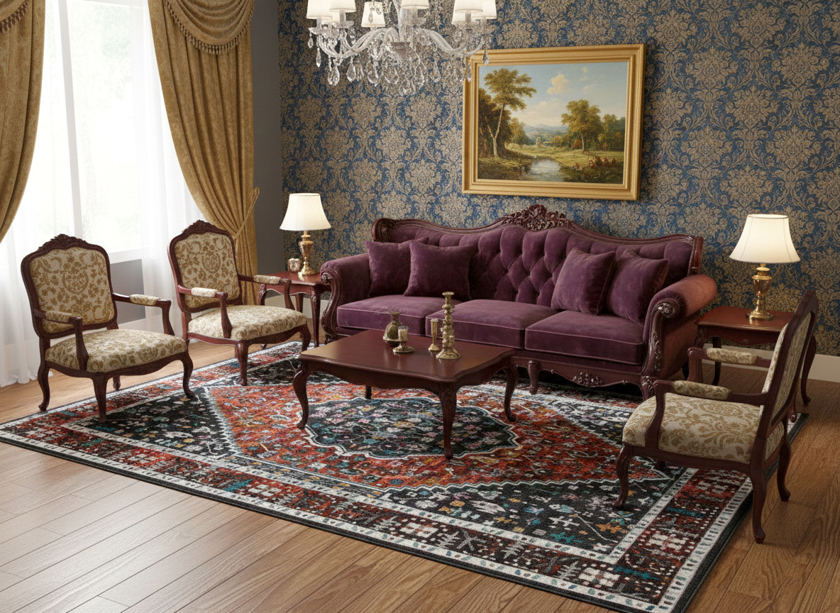 Picasso Paloma Vintage Vloerkleed - Terra / Oranje - Laagpolig