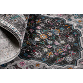 Picasso Paloma Rond Vintage Vloerkleed - Grijs - Laagpolig