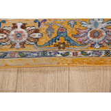 Picasso Sedona Rond Vintage Vloerkleed - Multi / Geel - Laagpolig