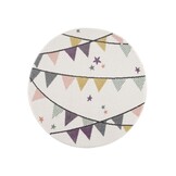 Anime Kids Rond Vloerkleed Kinderkamer Creme Multi