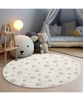 Mara Rond Vloerkleed Kinderkamer Creme