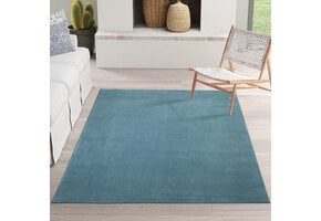 Fluffy Soft Blauw Effen Vloerkleed