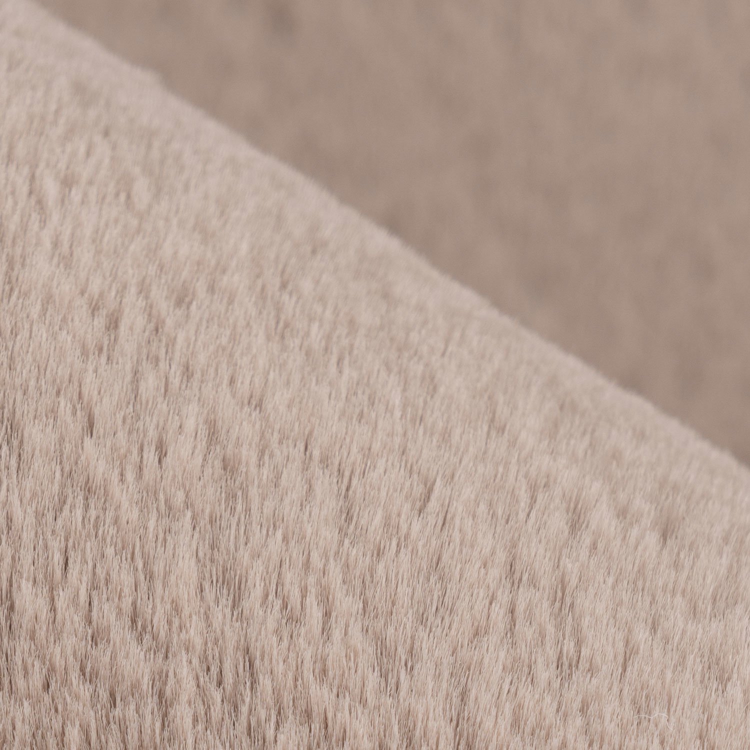 Fluffy Rond Vloerkleed Taupe