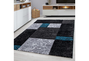 Basic Modern Vloerkleed Blauw / Grijs