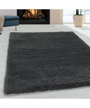 Pearl Soft Shaggy Hoogpolig Vloerkleed Grijs