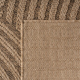Timber Rond Japandi Buitenkleed – Jute Look – Weerbestendig – Beige