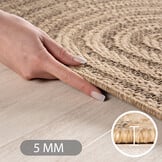 Timber Rond Japandi Buitenkleed – Jute Look – Weerbestendig – Beige