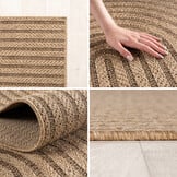 Timber Rond Japandi Buitenkleed – Jute Look – Weerbestendig – Beige