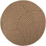 Timber Rond Japandi Buitenkleed – Jute Look – Weerbestendig – Beige