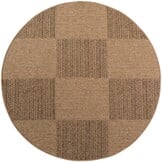 Timber Rond Buitenkleed – Jute Look – Weerbestendig – Beige