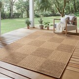 Timber Lorium Buitenkleed – Indoor & Outdoor, Jute-Look Vloerkleed, Weerbestendig, Tuin, Balkonkleed - Beige