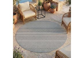 Desert Rond Buitenkleed – Weerbestendig – Grijs