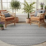 Desert Rond Buitenkleed – Weerbestendig – Grijs