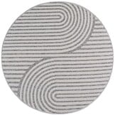 Desert Japandi Rond Buitenkleed – Weerbestendig – Grijs