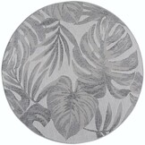 Desert Floral Rond Buitenkleed – Weerbestendig – Grijs