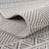 Desert Floral Rond Buitenkleed – Weerbestendig – Grijs