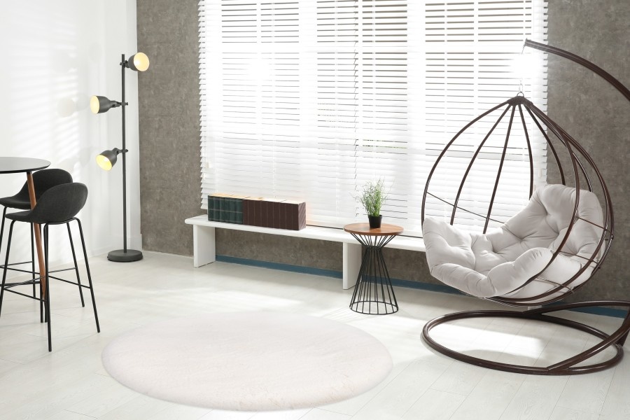 Heaven Rond Fluffy Soft Hoogpolig Vloerkleed Creme