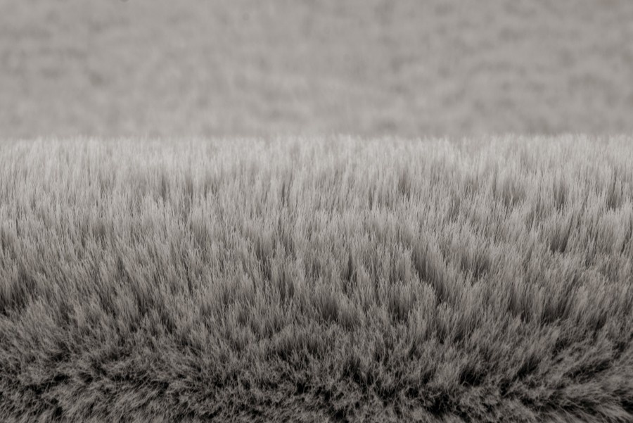 Heaven Rond Fluffy Soft Hoogpolig Vloerkleed Zilver