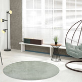Heaven Rond Fluffy Soft Hoogpolig Vloerkleed Pastel Groen