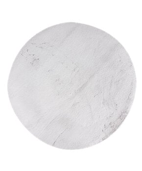 Heaven Rond Fluffy Soft Hoogpolig Vloerkleed Zilver