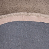 Heaven Rond Fluffy Soft Hoogpolig Vloerkleed Taupe
