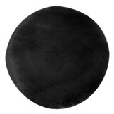 Heaven Rond Fluffy Soft Hoogpolig Vloerkleed Zwart