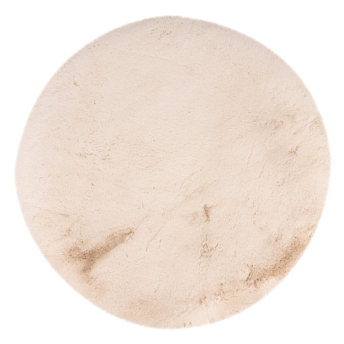 Heaven Rond Fluffy Soft Hoogpolig Vloerkleed Beige