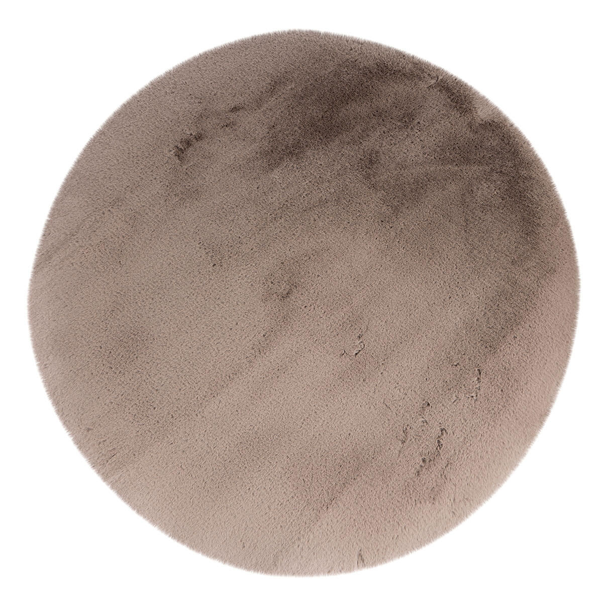 Fluffy Rond Vloerkleed Taupe