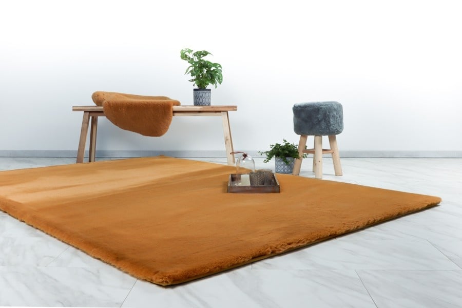 Fluffy Vloerkleed Geel