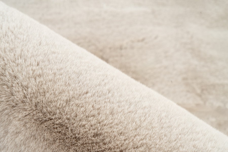 Heaven Soft Organisch Fluffy Vloerkleed Licht Taupe