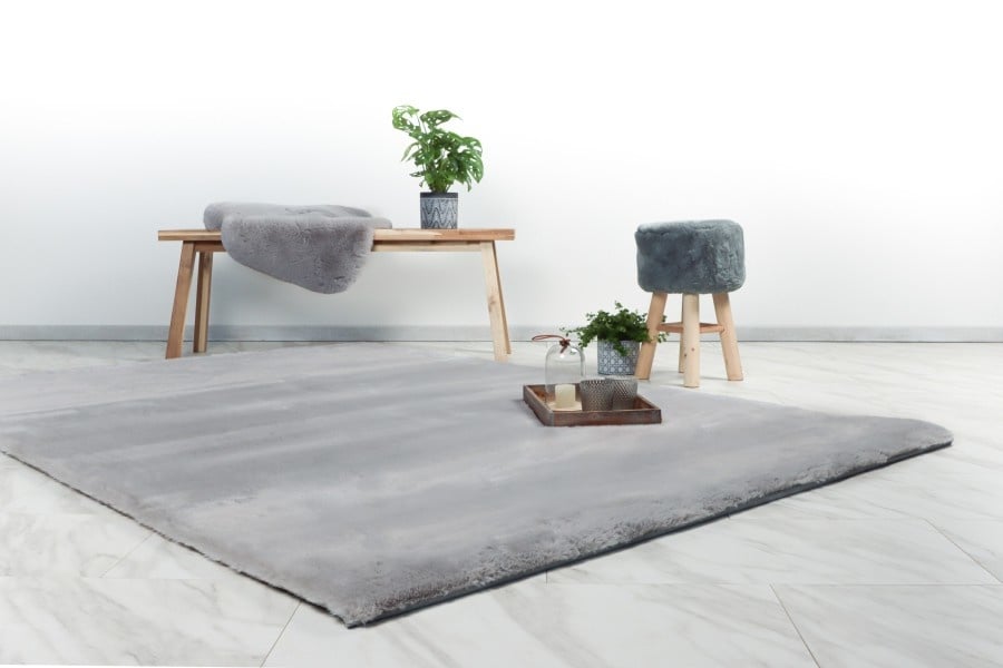 Heaven Fluffy Soft Vloerkleed Hoogpolig Zilver